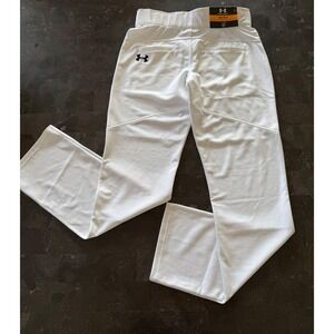 Under Armour Mens White Size SM/P Athletic Baseball Pants HeatGear Performance